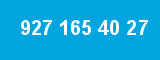 927 165 40 27 927 165 40 27